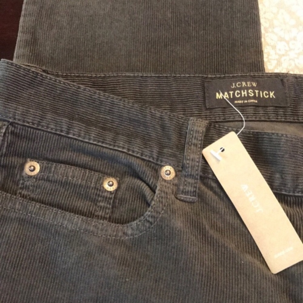 [J. Crew] NWOT Gray High Rise Size 32P Cor… - Picture 3 of 7
